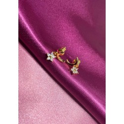 Aretes #29 luna con flor