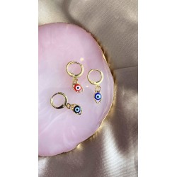 Arete ojo mini (rojo, azul o negro) 1 pieza