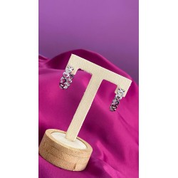 Arracadas corazon zirconia plateadas #84