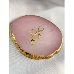 Arete piña Zirconia (1 pieza) #R12