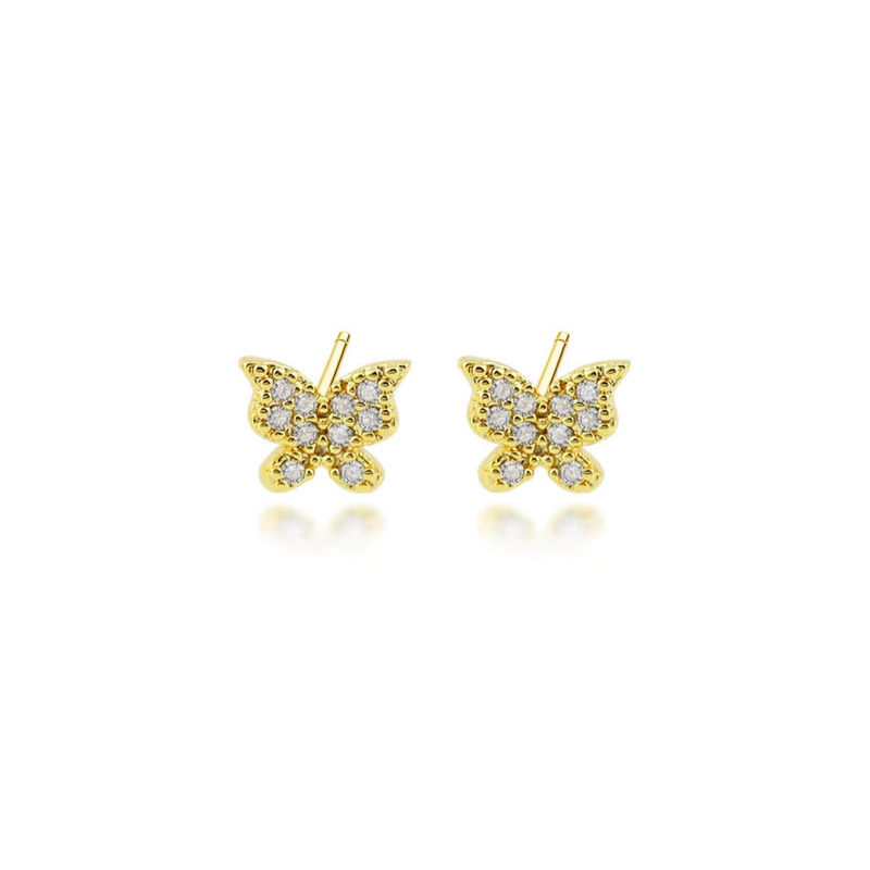 Aretes #28 mariposa Zirconia cristal