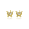 Aretes #28 mariposa Zirconia cristal