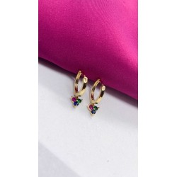 Aretes Zirconia #14 trebol colores