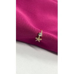 Earcuff #4 estrella circulo Zirconia