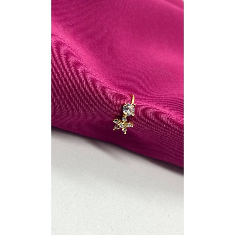 Earcuff #4 estrella circulo Zirconia