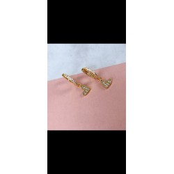 Aretes corazon #22 zirconia cristal