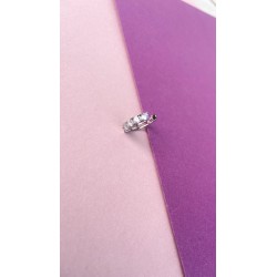 Earcuff #11 cristal Plata