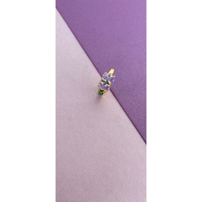 Earcuff #22 zirconia estilo 2 colores
