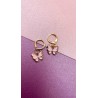 Arete Mariposa Rosa #Q13 (1 pieza)
