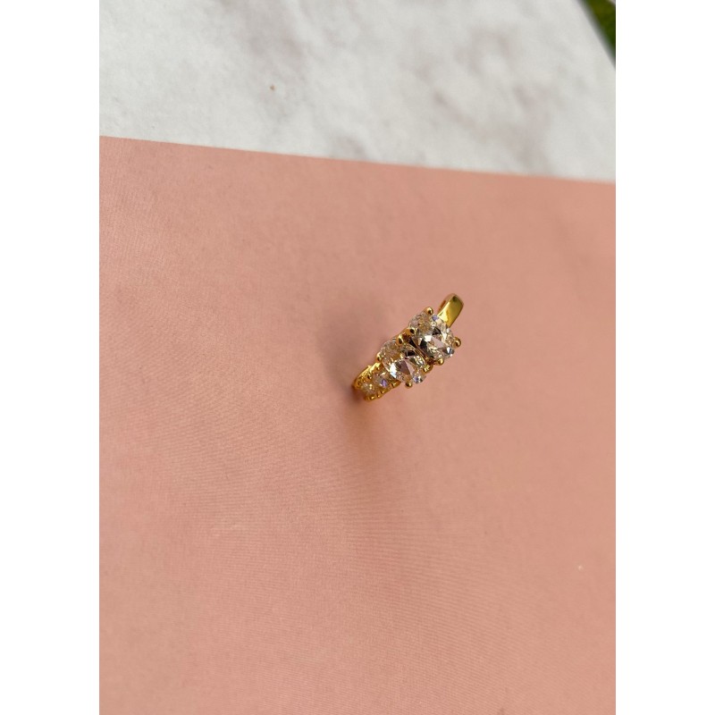 Earcuff #21 zirconia estilo 2 cristal