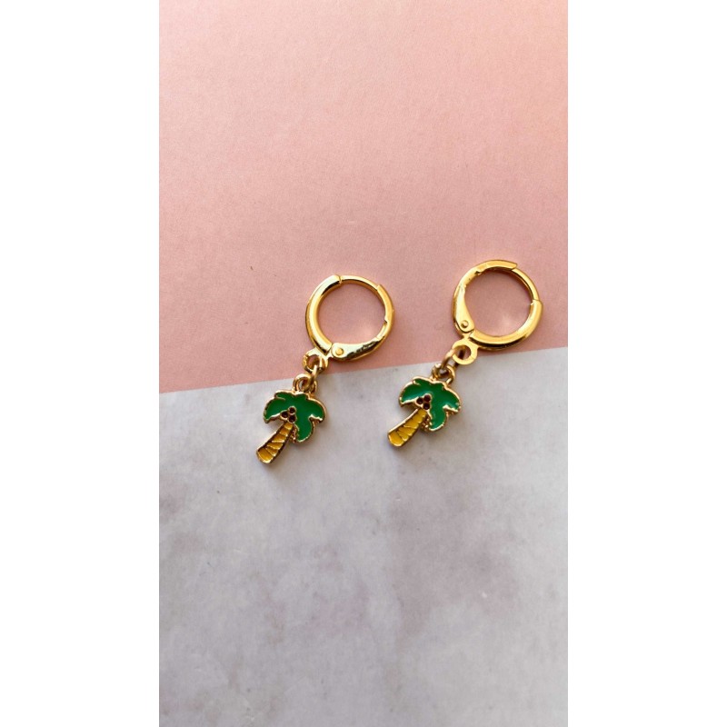 Arete palmera #O5 1 pieza