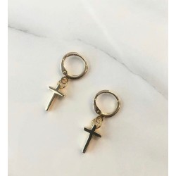 Arete Cruz Solida (1 pieza) #V2