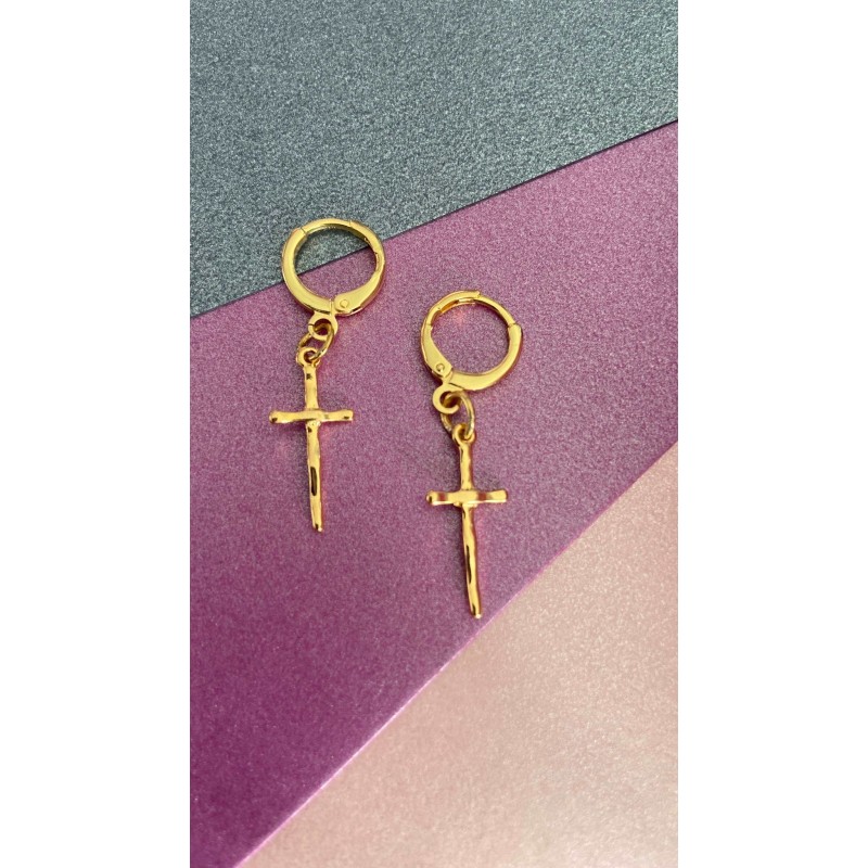 Arete Cruz Ondulada (1 pieza) #U8