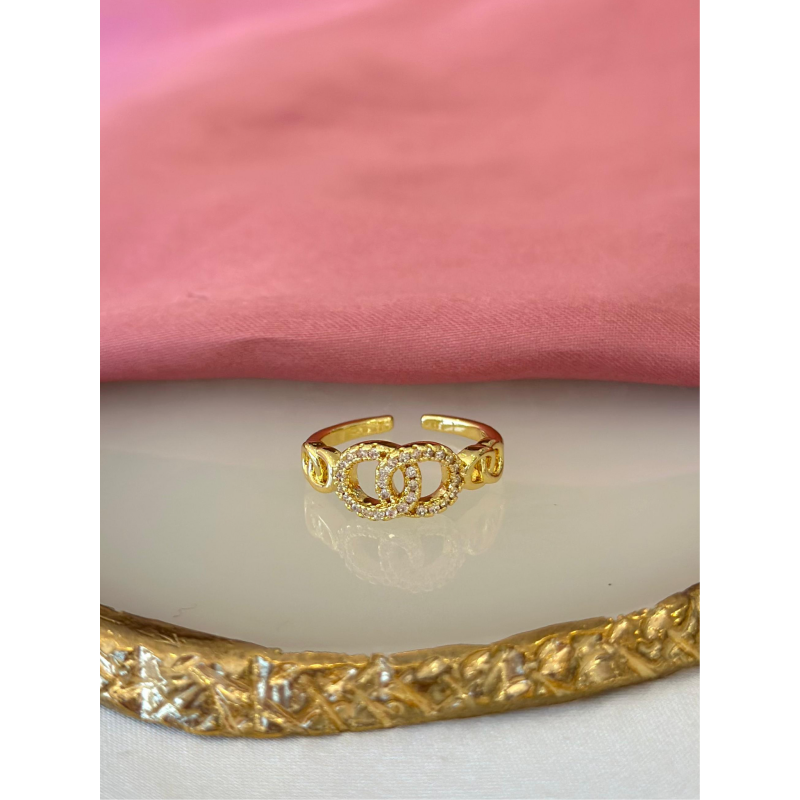 Anillo doble circulo #22D
