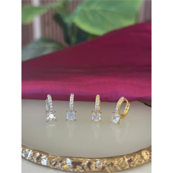 Aretes zirconia cuadrada chica #1.5