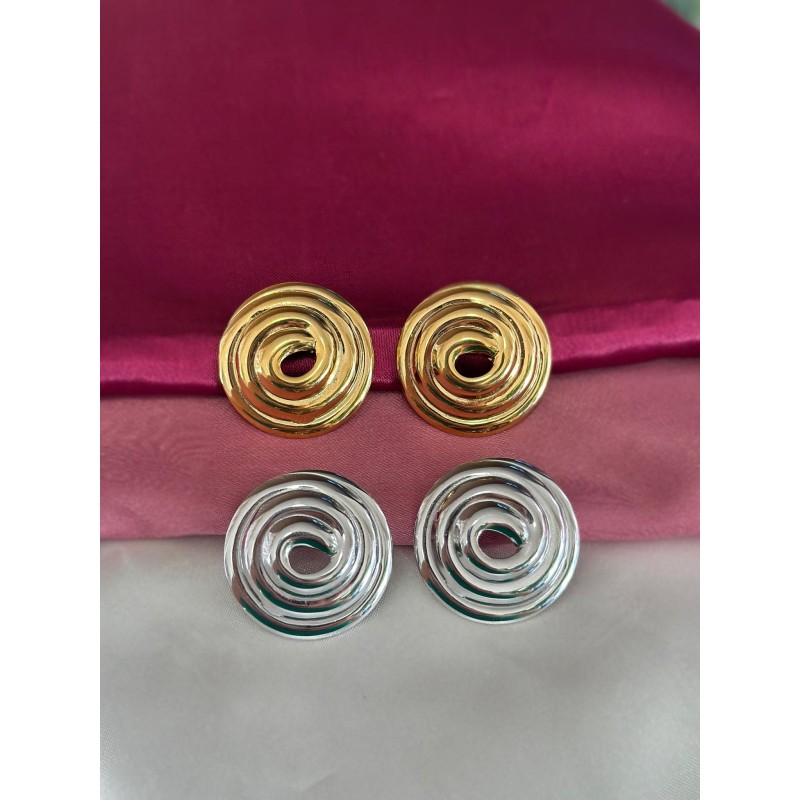 Arracadas espiral circulo #226