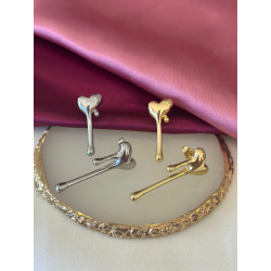 Aretes corazon derretido #C128