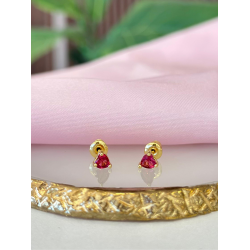 Aretes corazon rojo mini #185