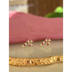 Aretes baston navideño #31F