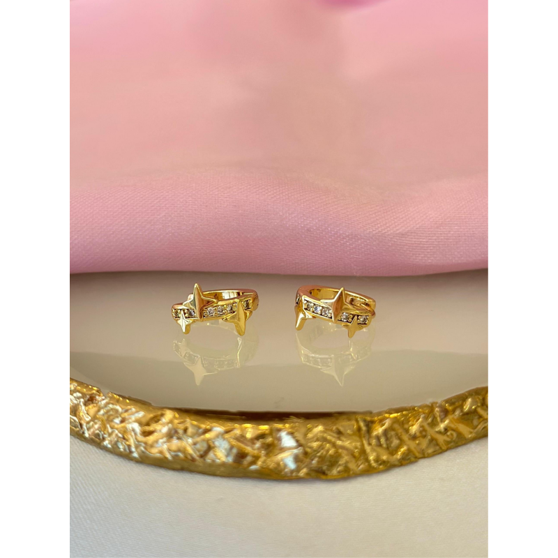 Aretes estrellas 4 puntas #74