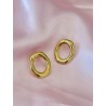Aretes ovalados hueco #C105