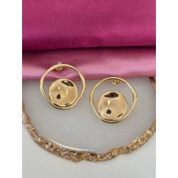 Aretes doble circulo liso #C121