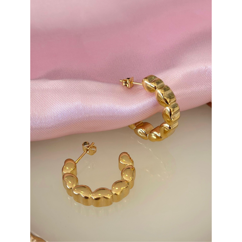 Aretes corazones solidos #77D