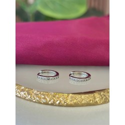 Aretes zirconia plateados #208B