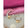 Aretes bicolor corazon #33C