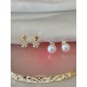 Aretes set perlas estrellas#C134