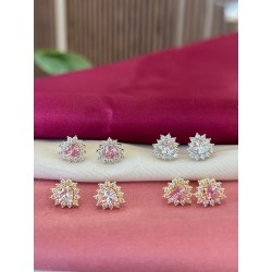 Aretes corazon zirconia alrededor #C99