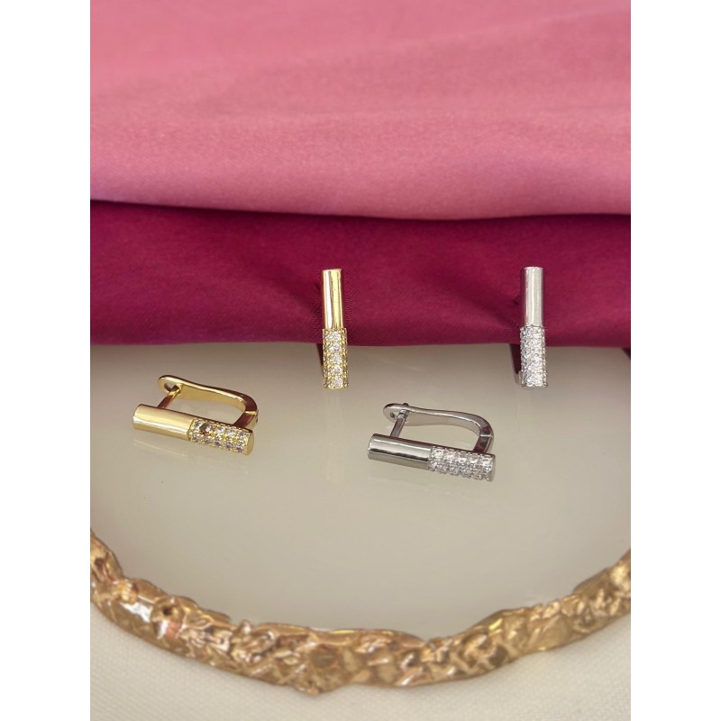 Aretes cilindro zirconia #14D