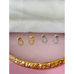 Aretes circulares zirconia mini