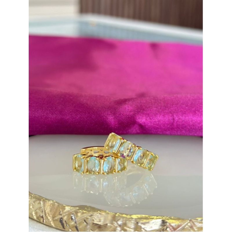 Aretes zirconia Aqua #80