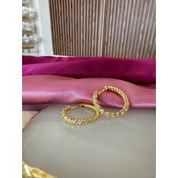 Aretes torsal mitad zirconia grande #C107