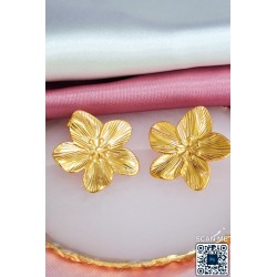 Aretes flor dorada #C121