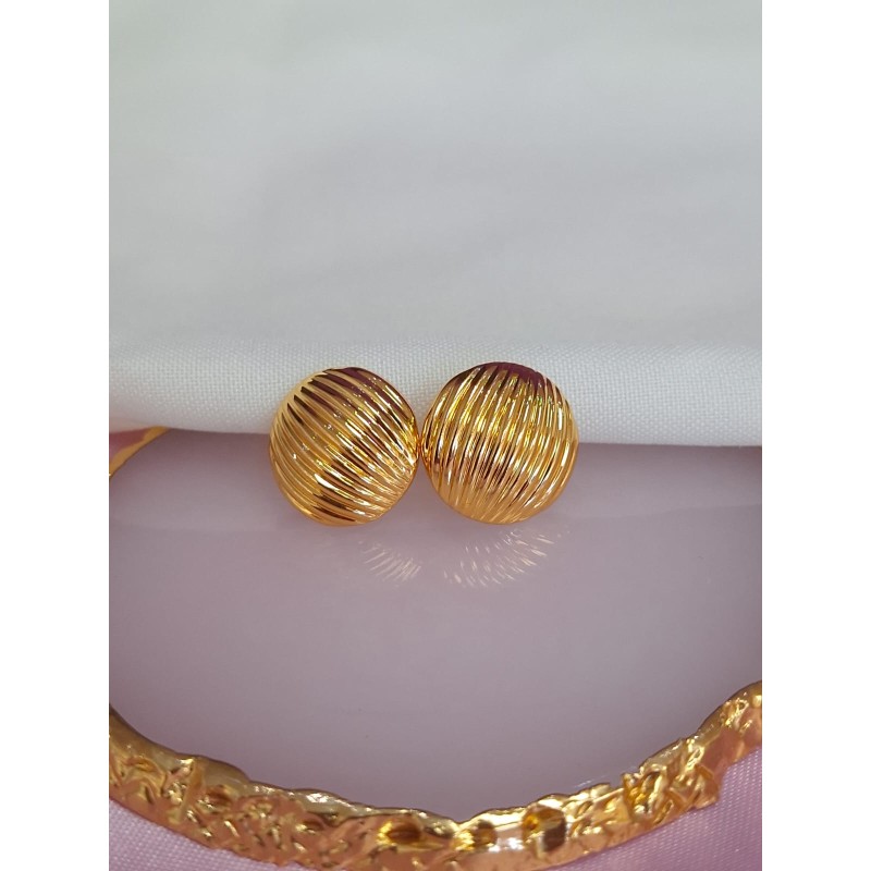 Aretes circulo rayas #C106.2