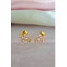 Aretes broquel cruz zirconia #77G