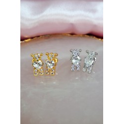 Arete oso corazon zirconia #116C