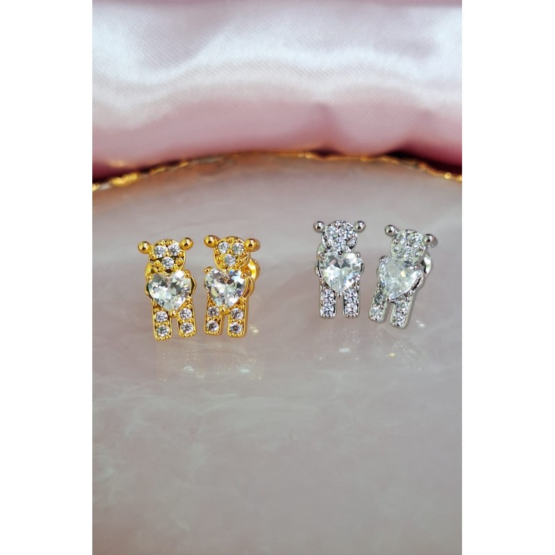 Arete oso corazon zirconia #116C