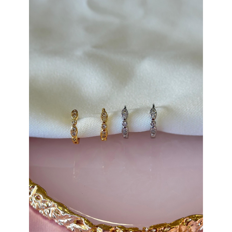 Aretes ovalados con circulo #C116