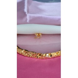 Aretes luna mediana multiples zirconias #C100