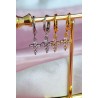 Aretes cruz zirconia colgantes #83E