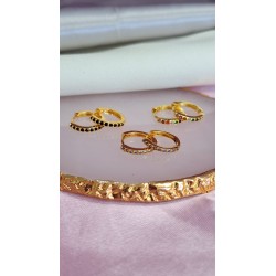 Aretes zirconia cristal/negro/colores #124A