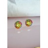 Aretes zirconia verde colores #76