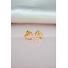 Aretes corazon hueco chico #85B