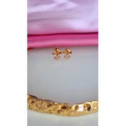 Aretes mariposa cristal chicos #38B