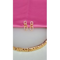 Aretes colgantes cadena zirconia #78D