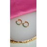 Aretes mitad zirconia verdes #146A