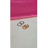 Aretes torsal zirconia dorado/plateado #185F